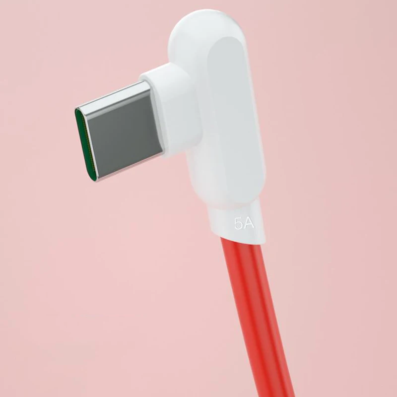 USB Type C 90 Degree Warp Cable For One Plus Nord Usbc Dash Charge 5A Fast Quick Charging Oneplus 8 Pro 5g 8t 7t 7 T 6 | Мобильные
