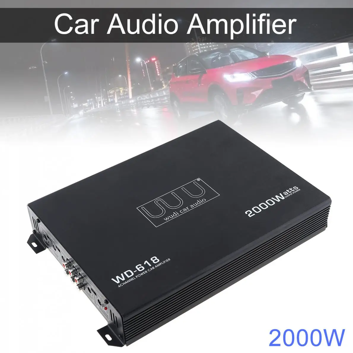 ЦИФРОВОЙ 4-КАНАЛЬНЫЙ черный высокомощный автомобильный стереоусилитель C-236 2000W