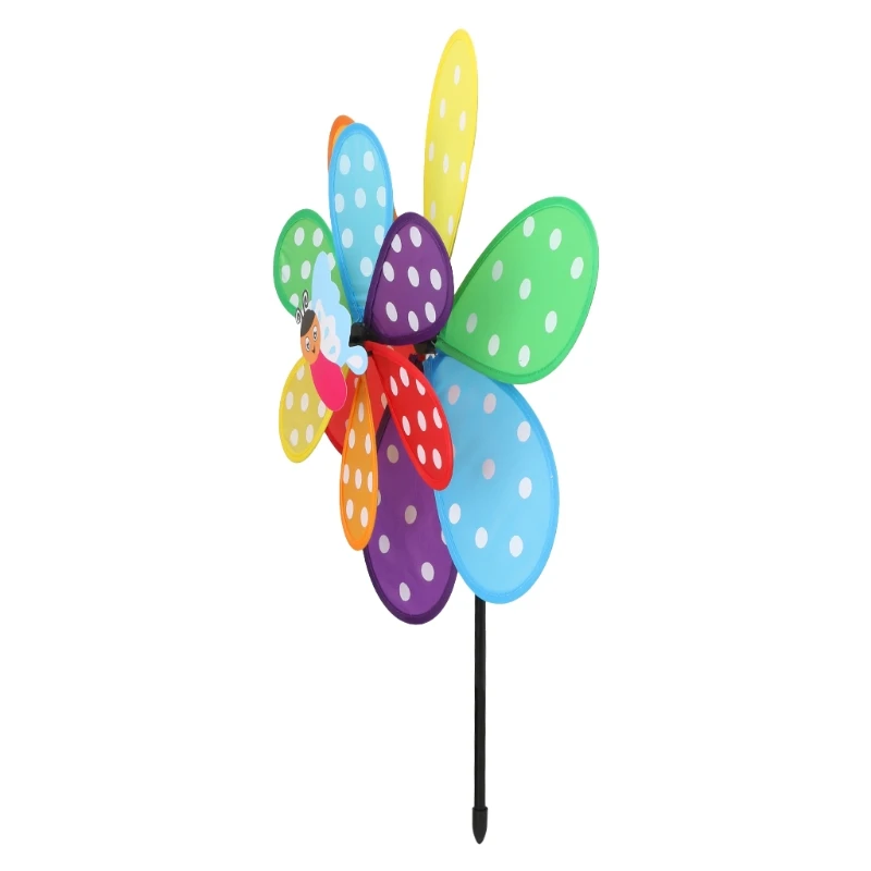 

Double Layer Insect Windmill Colorful Wind Spinner Kids Toy Yard Garden Decor