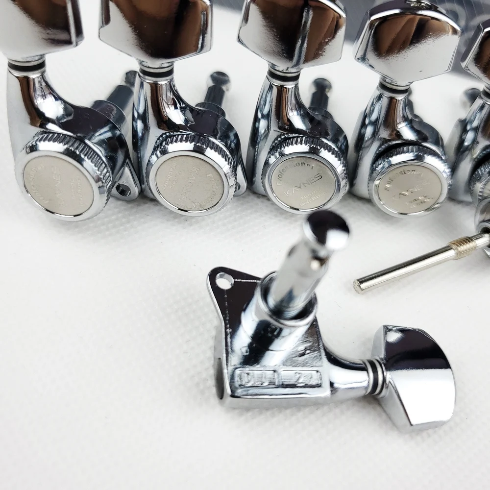 1 set gitarre locking tuners elektrische gitarre mechaniken mechaniken schloss string tuning pegs chrome silber 【made in korea】 free g
