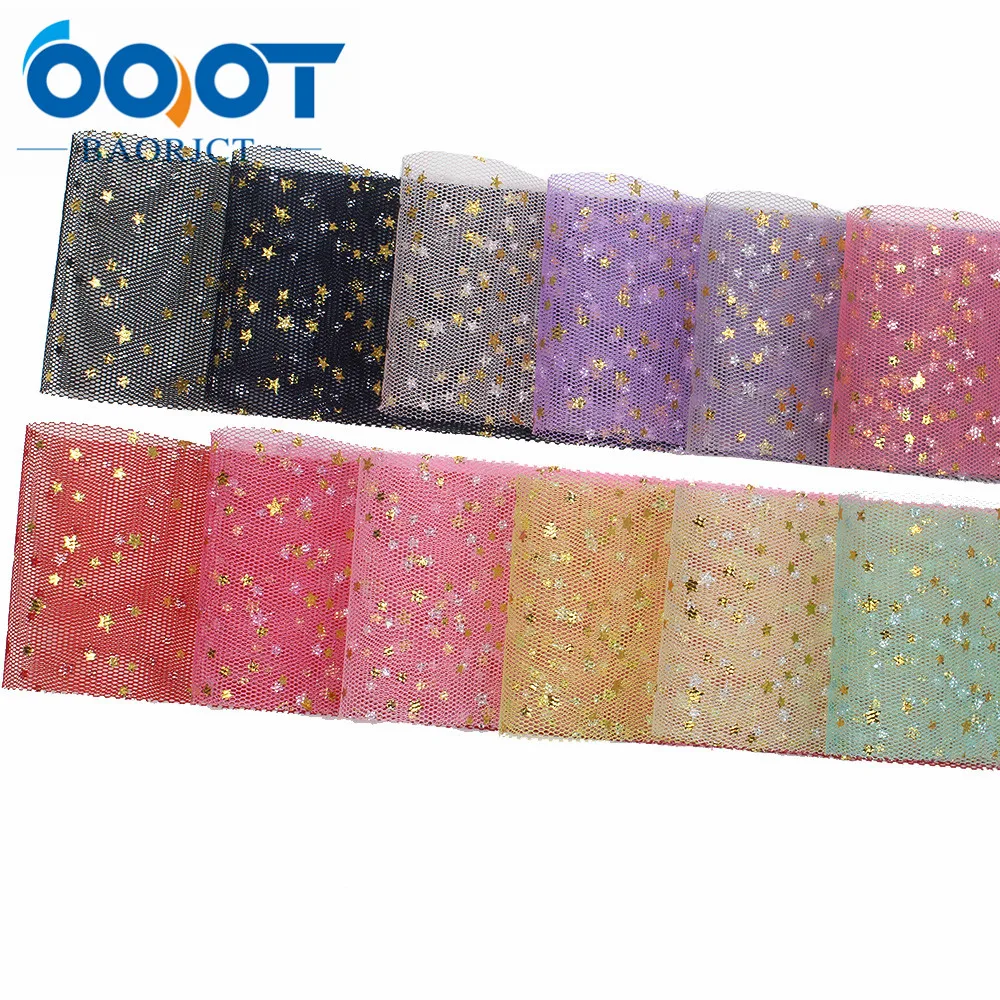 OOOT BAORJCT L-20107-25 55 мм 5 ярдов красочные Бронзовые звезды пряжа лента сделай сам бант