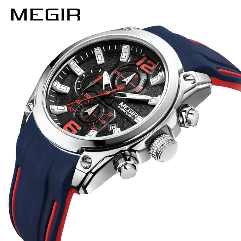 Часы MEGIR мужские модные повседневные спортивные кварцевые