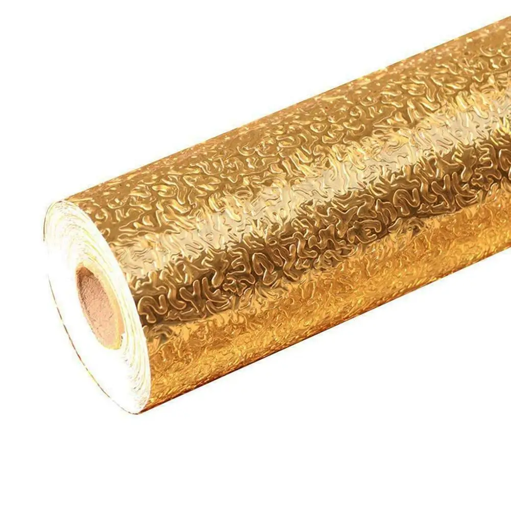 Золотая водостойкая масляная Наклейка на стену самоклеящаяся алюминиевая