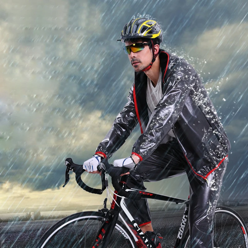 Раздельный дождевик со светоотражающими штанами для взрослых электрический