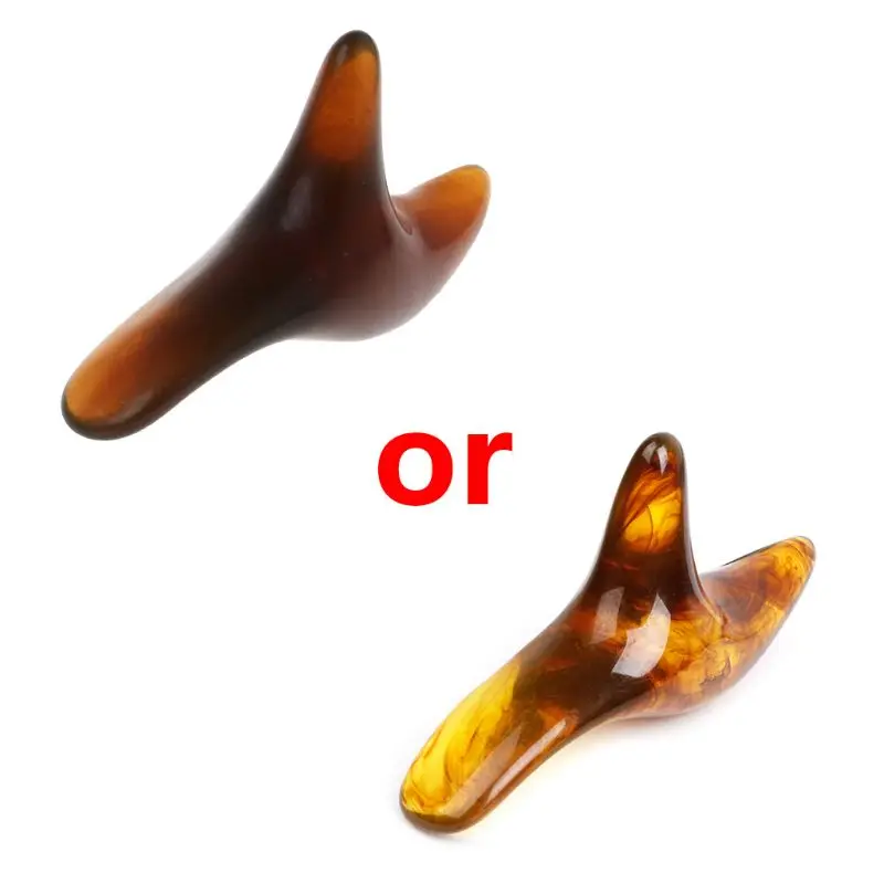 

2021 Amber Resin Wax Triangle Foot Feet Massager Gua Sha Acupuncture Shiatsu Tool face massager