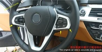abs pearl chrome car steering wheel frame cover trim 2 pcs set for bmw 5 series sedan g30 530i 2017 2018 2019 2020 2021