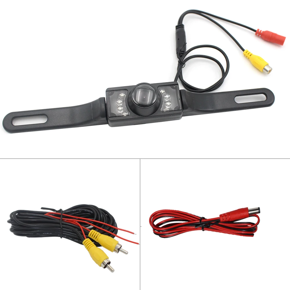 

Car License Plate Frame HD LED Waterproof Rearview Camera PZ413 1/4 CMOS DC 12V IP67 Night Vision 170 Degree 600TVL