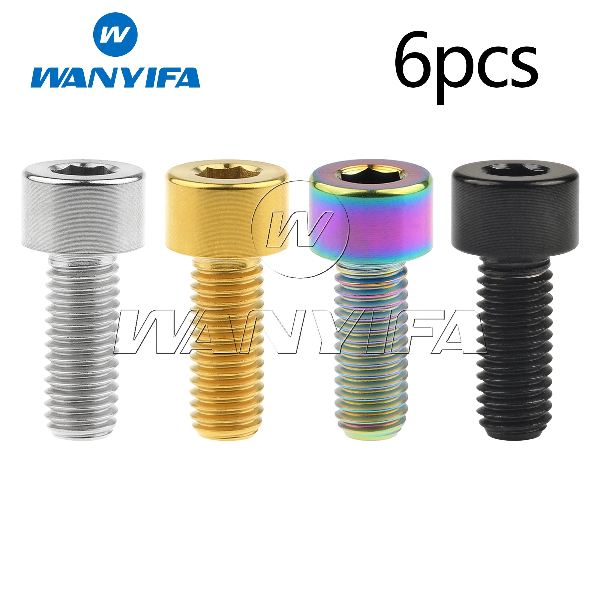 Титановый болт Wanyifa M8x20mm шестигранные винты с головкой для велосипеда мотоцикла