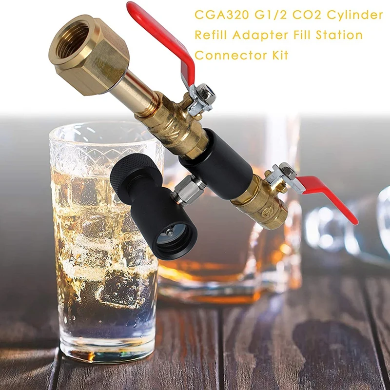 Soda Bottle Refill Adapter CO2 Cylinder Fill Station Connector For Filling Sodastream Tank CGA320 | Обустройство дома