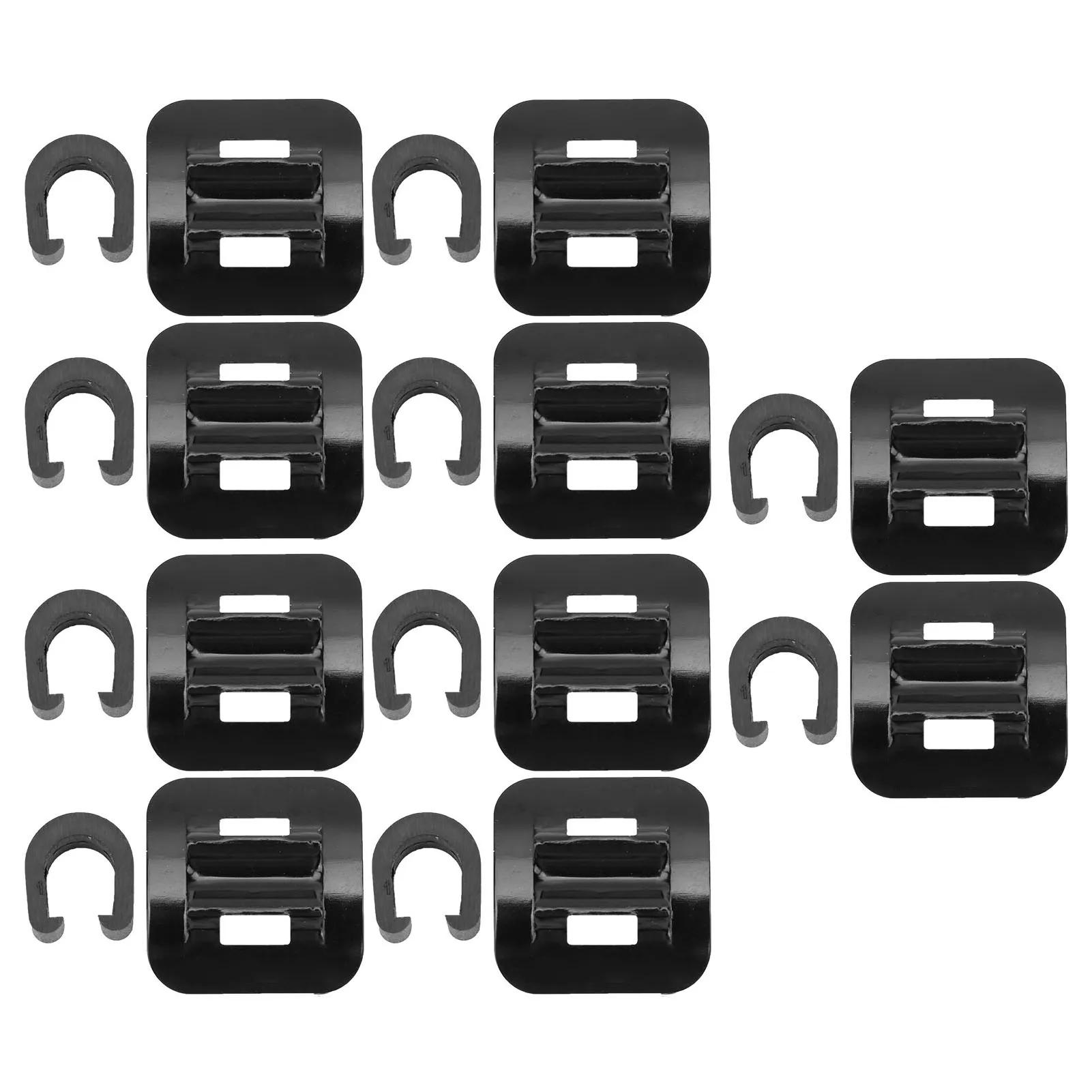 

10Set Bike Cable Base Guide Bicycle Brake Cable Line Fixed Base with C‑Clips Buckle Aluminum Tube Clip Guide