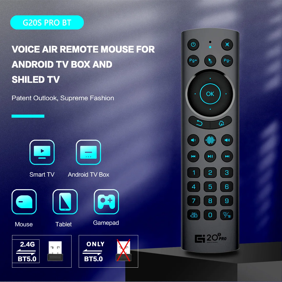 Пульт дистанционного управления G20BTS Plus G20S Pro 2 4 ГГц беспроводной Bluetooth 5 0 Air Mouse
