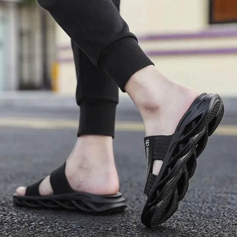 

Slip-On Shoes Tennis Air Men's Summer Sandals Dad Mens Slippers Tennis Sandals Man Summer Sho Tennis Letni Height Increasing