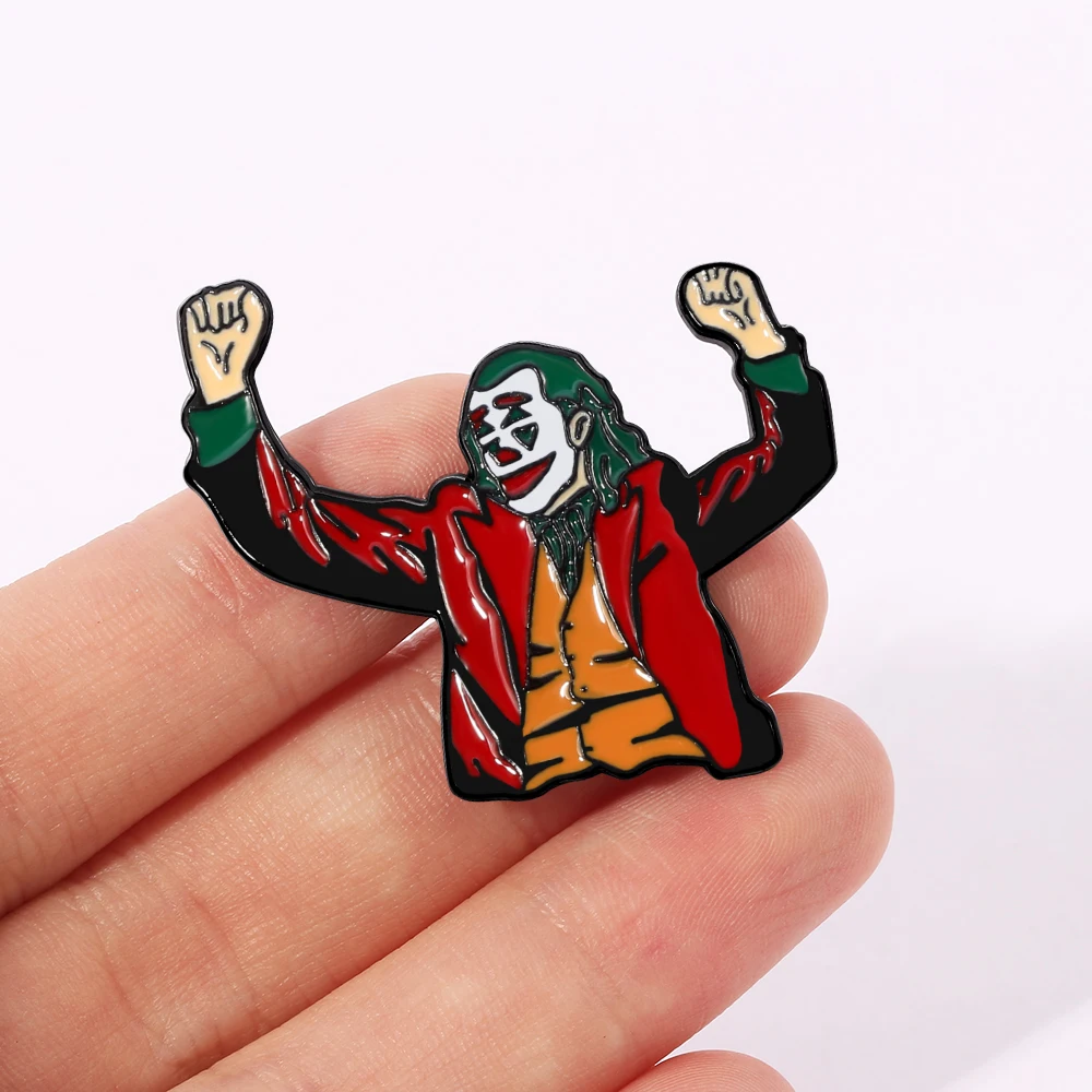 DC Clown Terrorist Joker Horror Brooch Enamel Lapel Fashion Pin Jackets Collar Pocket Badge Jewelry For Man Women Accessories | Украшения и