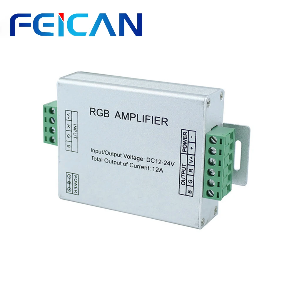 DC12 24V 12A 3 канала Выход rgb led усилитель для 5050 3528 RGB Светодиодные ленты Мощность