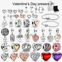 original 925 sterling silver charm valentine series bracelet stud earring pendant with original engraved jewelry free shipping