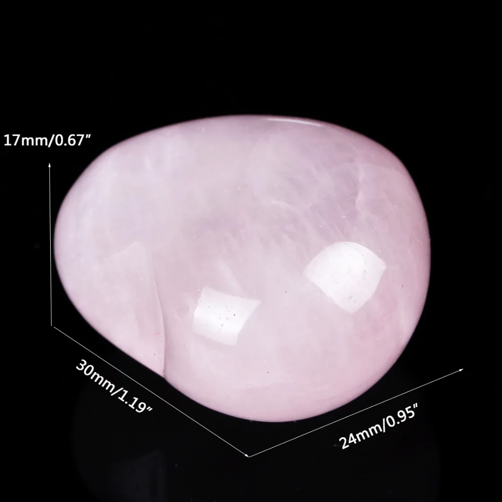 Розовое кварцевое украшение в форме сердца 30 мм натуральный камень рейки