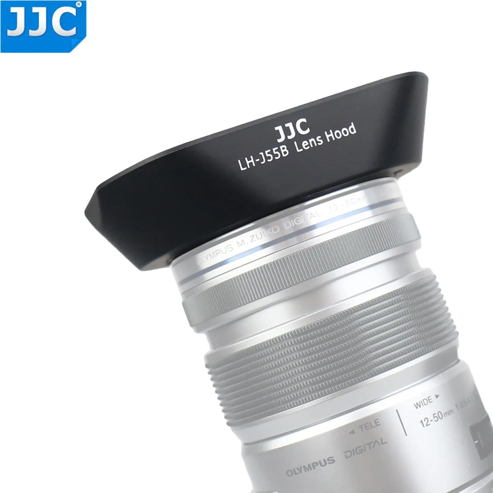 JJC квадратная бленда для объектива Olympus M.ZUIKO DIGITAL ED 12 50 мм 1: 6 3 EZ заменить LH 55B Black|lens