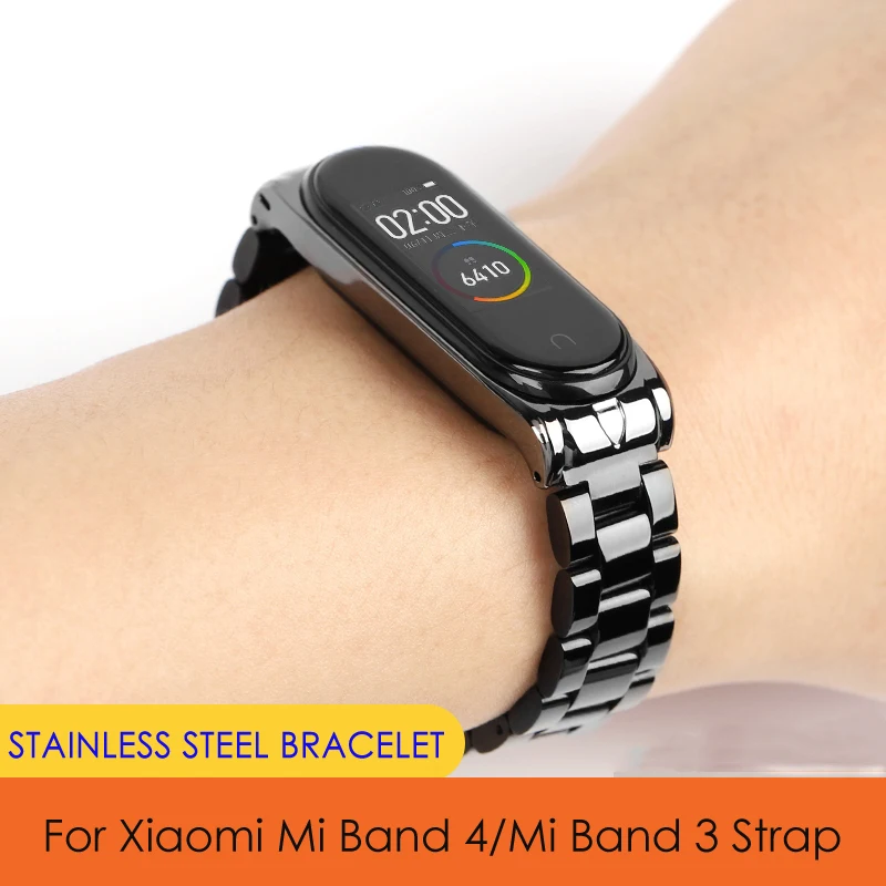 Браслет Amazfeel для mi band 4 металлический ремешок mi band 4 ремешок на запястье из нержавеющей стали ремешок для mi band 3 mi band 3 ремень