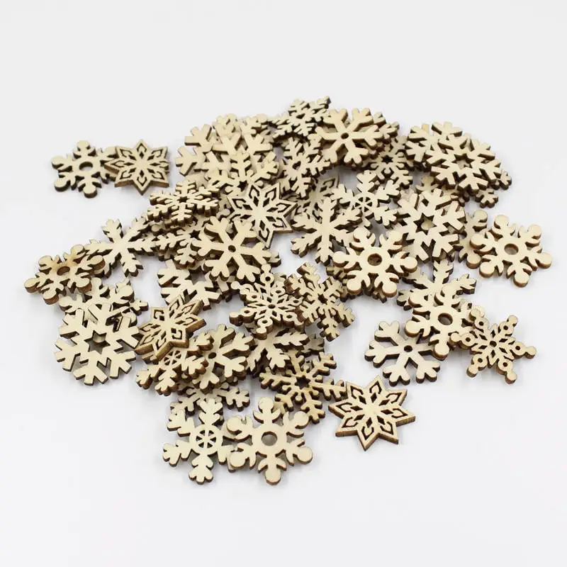

30/50/ 100 шт, 25 мм, Рождественская Снежинка деревянные пуговицы подходит швейно-альбом для скрапбукинга "сделай сам" свадебное украшение