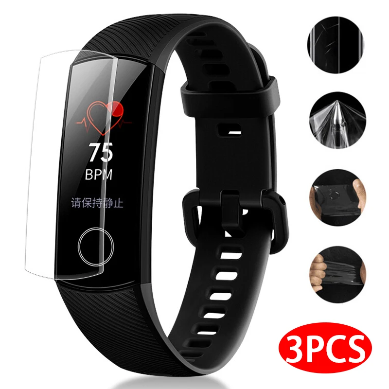 12 шт. Защитная пленка для экрана honor Band 4 для huawei honor Band 4 пленка из мягкого ТПУ Смарт-браслет на бандо 4 бандо 5 не закаленное стекло