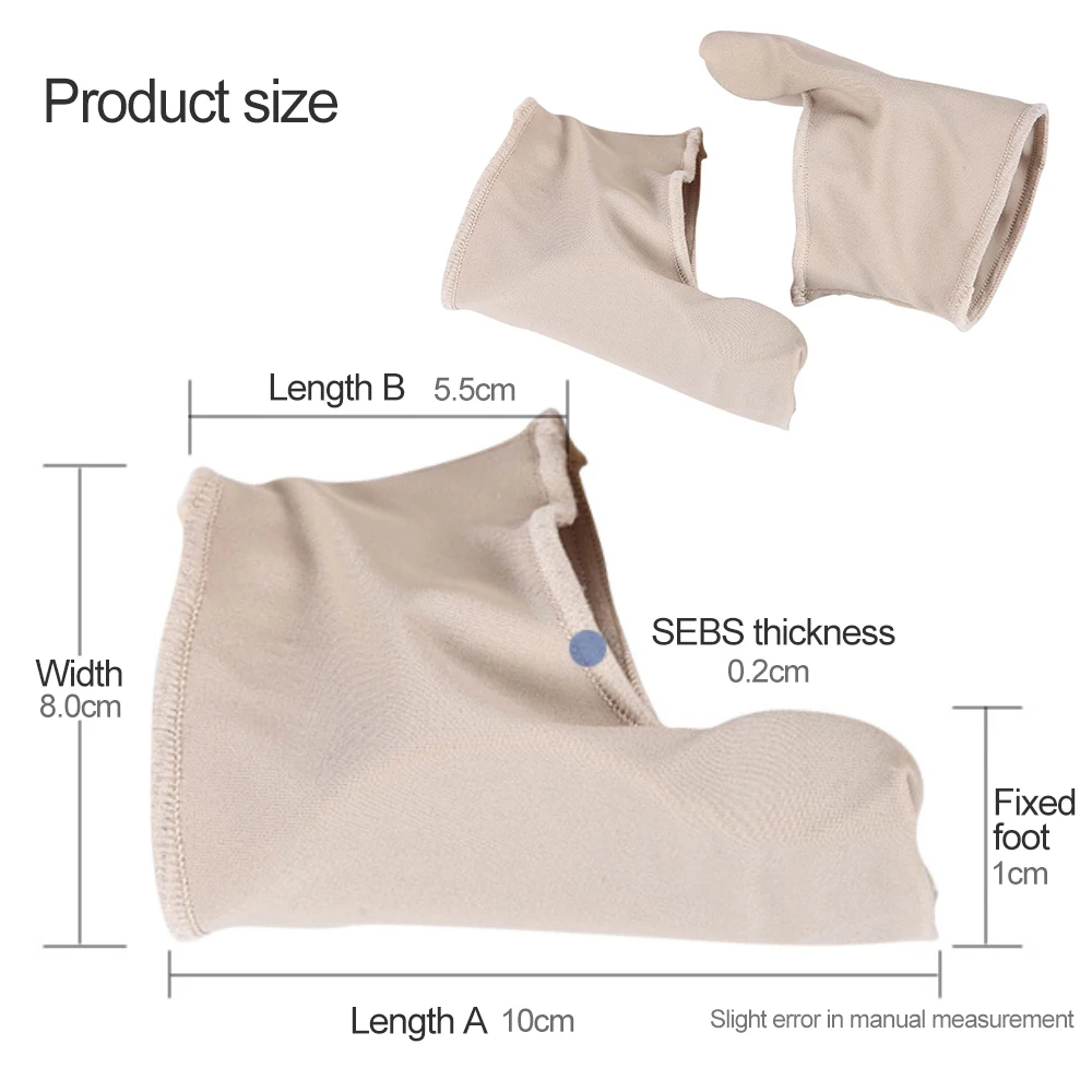 

2pcs=1Pair Toes Valgus Corrector Toe Separator Feet Bone Thumb Adjuster Toe Separator Pedicure Socks Pain Relief Bunion Device