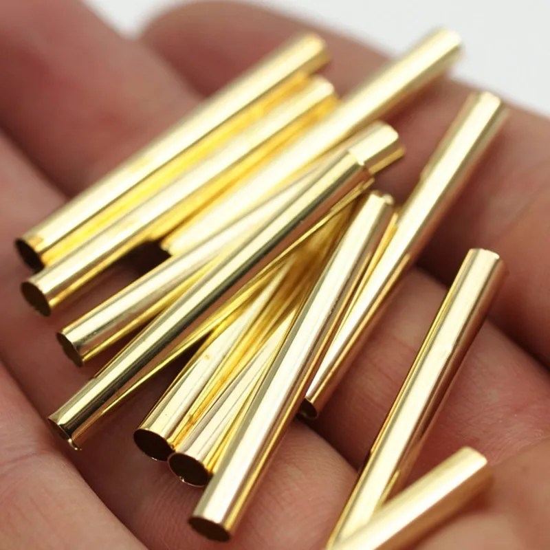 24 шт. .. Круглые трубки из сырой латуни, подвеска. Подвески. sz (35x4 мм) A0706