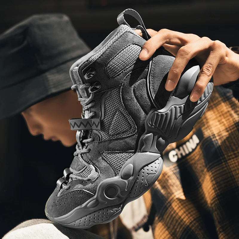 

High Top Sneakers Men's Military Boot Adidasi Barbati Casual Boots Men Chelsea Shoes For Sports Sneakers 2020 Winter Gym