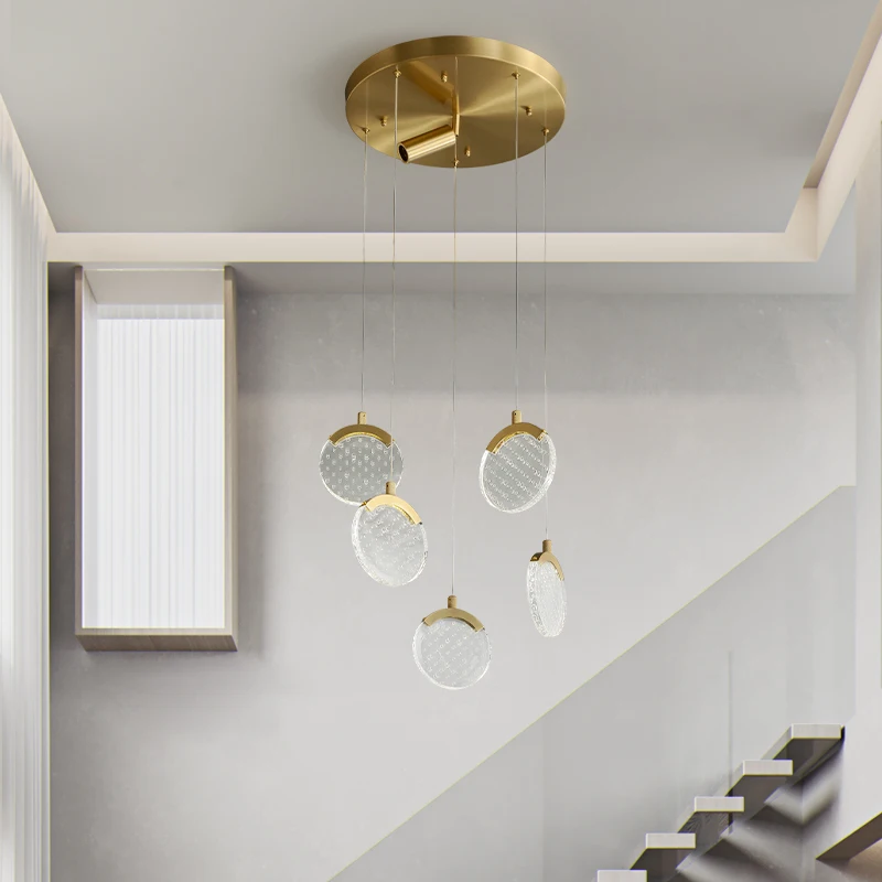

Nordic Restaurant Bar Modern Simple Chandelier Living Room Bedroom Stair lights Lighting Fixtures