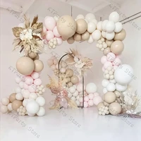 172pcs macaron baby pink balloon garland kit wedding decoration doubled cream peach nude ballon birthday party baby shower decor