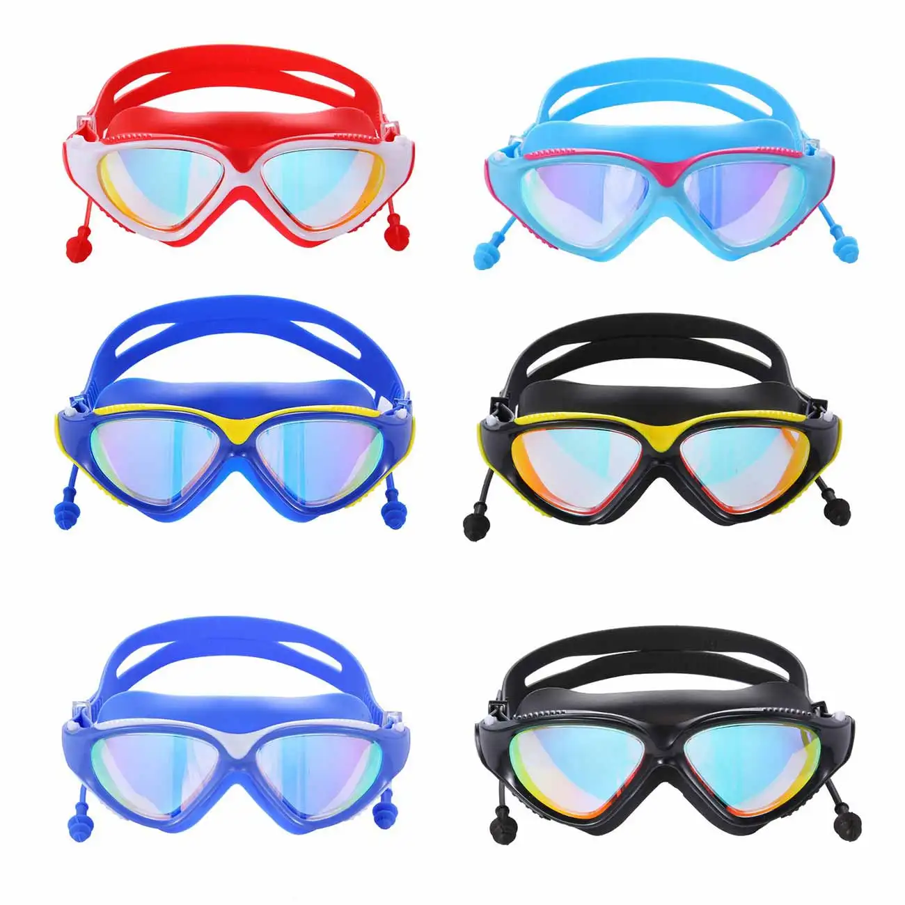 

Adult Swim Goggles Adjustable Waterproof Anti-Fog UV Protection Swimming Glasses Leak Free
