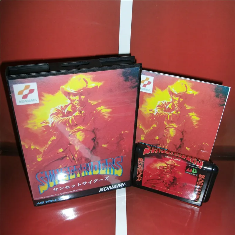 Закат гонщиков Япония крышка с коробкой и руководство для Sega Megadrive бытие Видео