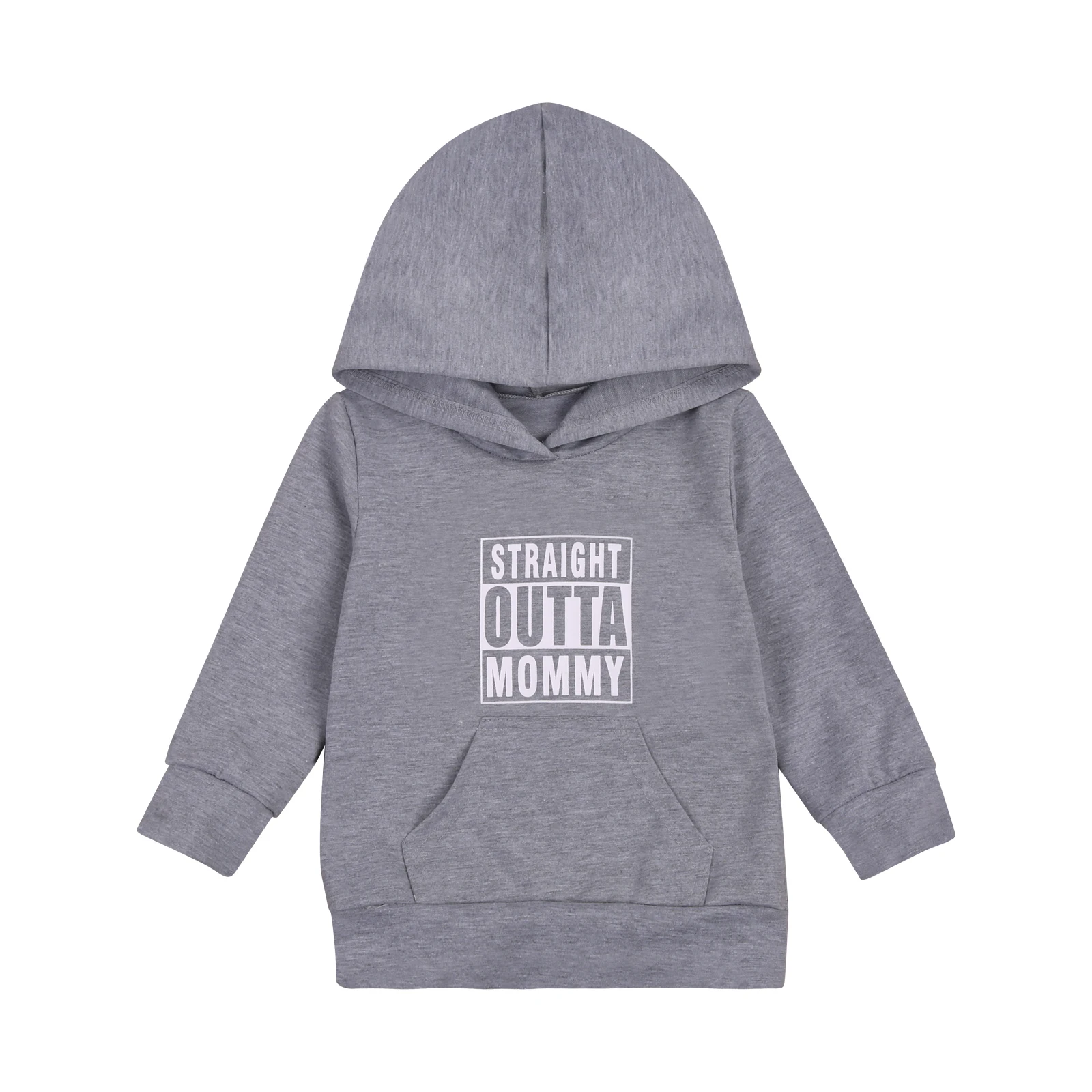 Kids Hoodie, Fall Unisex Top, V-Neck Home Outdoor Elastic Words Printed Warm Kangaroo Pocket Hat Blouse