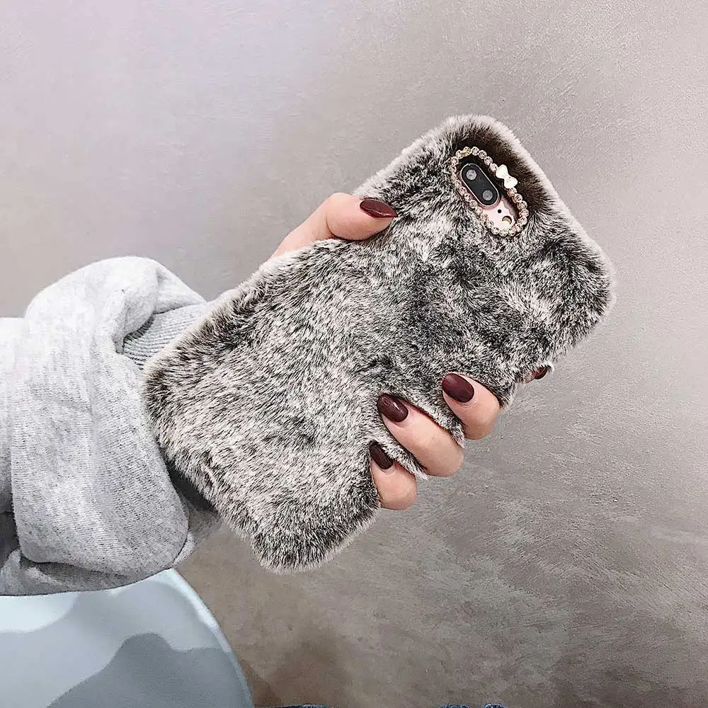 Модный женский чехол для iPhone XS Max XR X 11 Pro, подарок, ТПУ чехол, Пушистый Теплый чехол для iPhone 6, 6 S, 7, 8 Plus, мягкий чехол для телефона