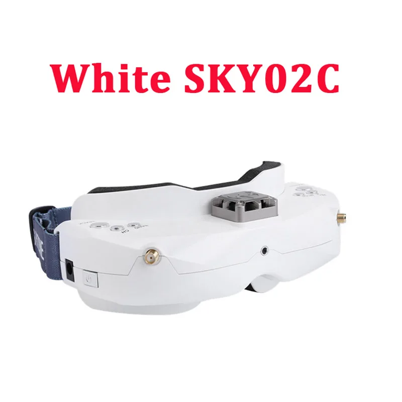 Skyzone SKY03O O светодиодный/SKY03S/SKY02C/SKY02X 5,8 ГГц 48CH разнообразие FPV очки для радиоуправляемого дрона Accs OSD DVR HDMI и головной вентилятор светодиодный - Цвет: White SKY02X
