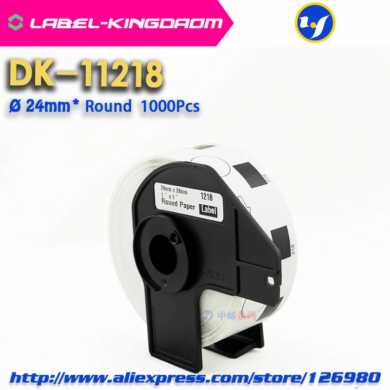 7 Refill Rolls Compatible DK-11218 Label Diameter 24mm Round 1000Pcs for Brother Printer QL-700/710/720 DK-1218 | Компьютеры и офис