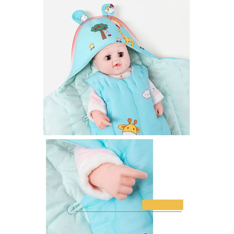 Одеяло из чистого хлопка ручной работы для новорожденных утолщенная