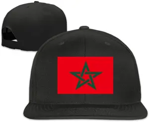 Morocco Flag Baseball Caps Grid Hat Adjustable Trucker Cap Bandanas