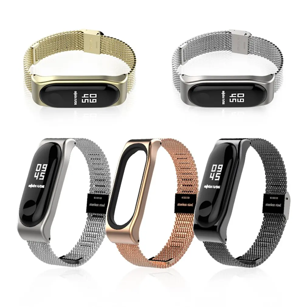Новый браслет mi jobs Band 3 ремешок для Xiaomi умный из черного металла | Наручные часы