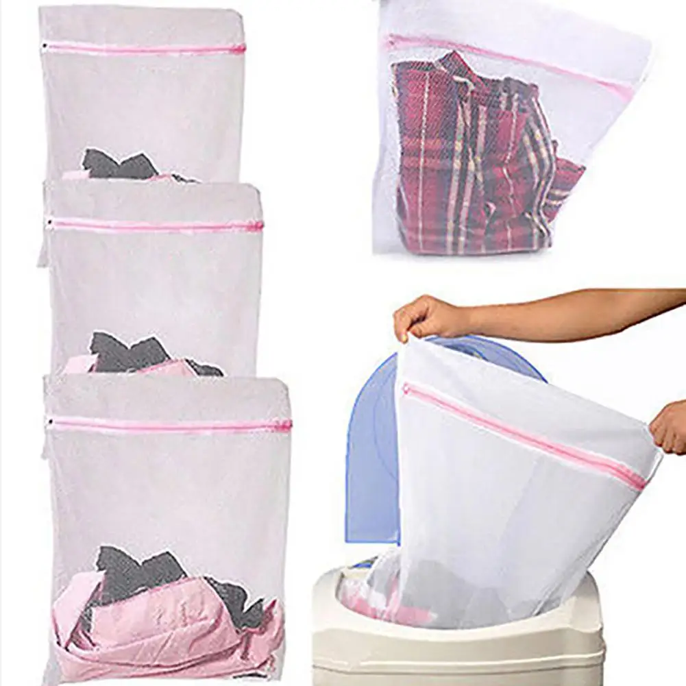 

3 Sizes Underwear Clothes Aid Laundry Bags Bra Socks Bra Aid Machine Mesh Net Wash Bag Pouch Basket Laundry Storage Organization