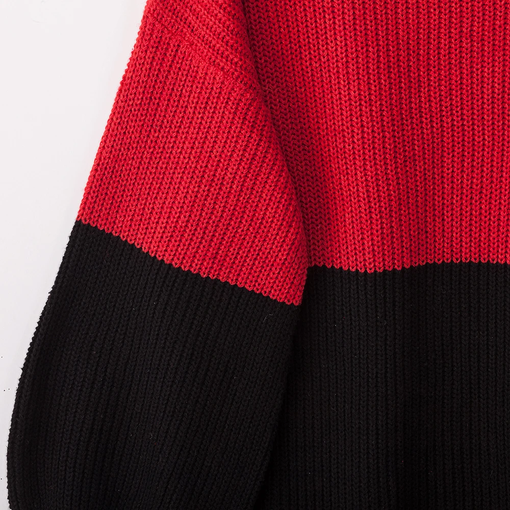 

2020 New Arrival american clothing Women Sweater Stripe Round Collar Knitting Fashion Simple Leisure Female Clothes