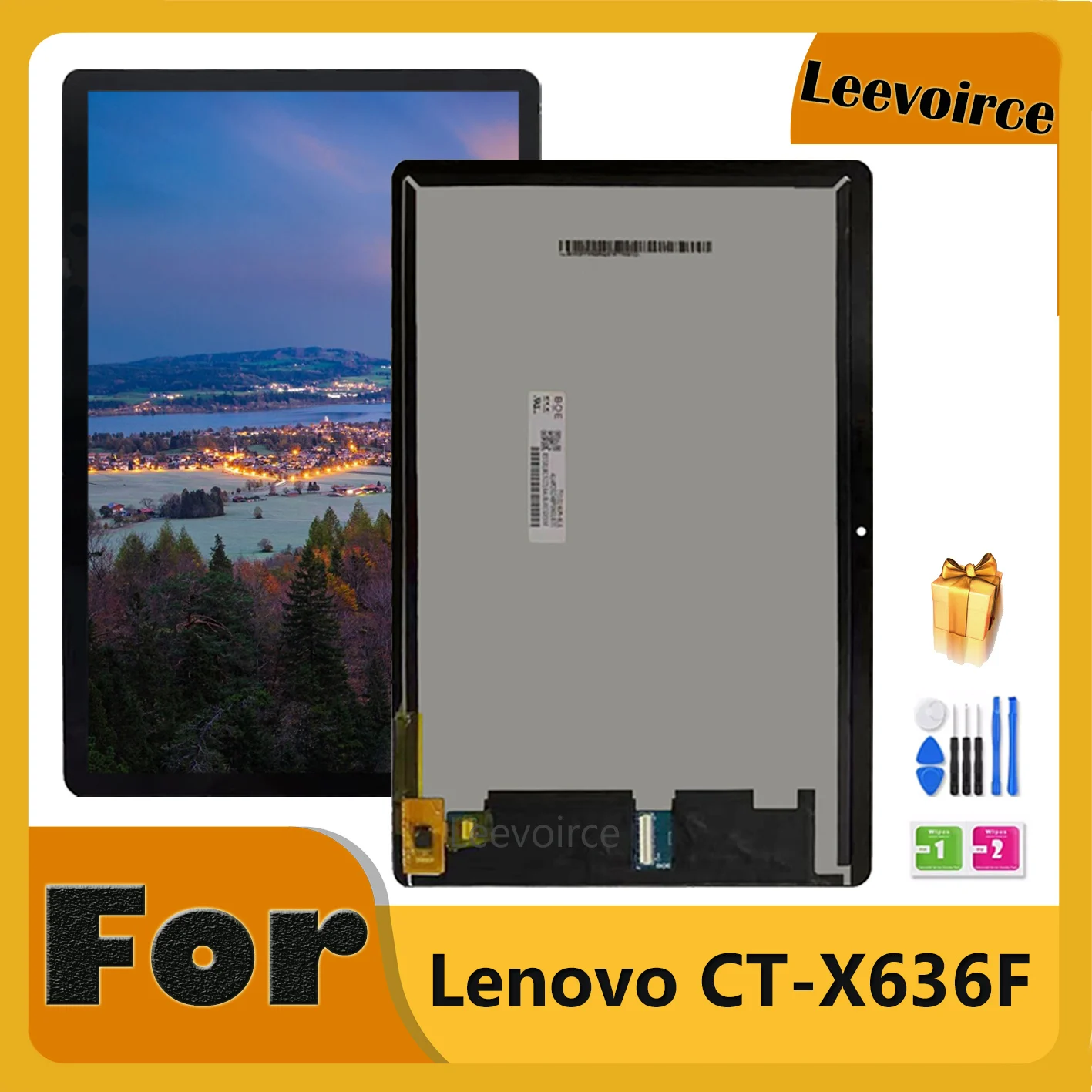 

Оригинальный сенсорный ЖК-дисплей для Lenovo Chromebook 10,1 дюйма, двойной телефон X636, сменный цифровой преобразователь сенсорного экрана в сборе