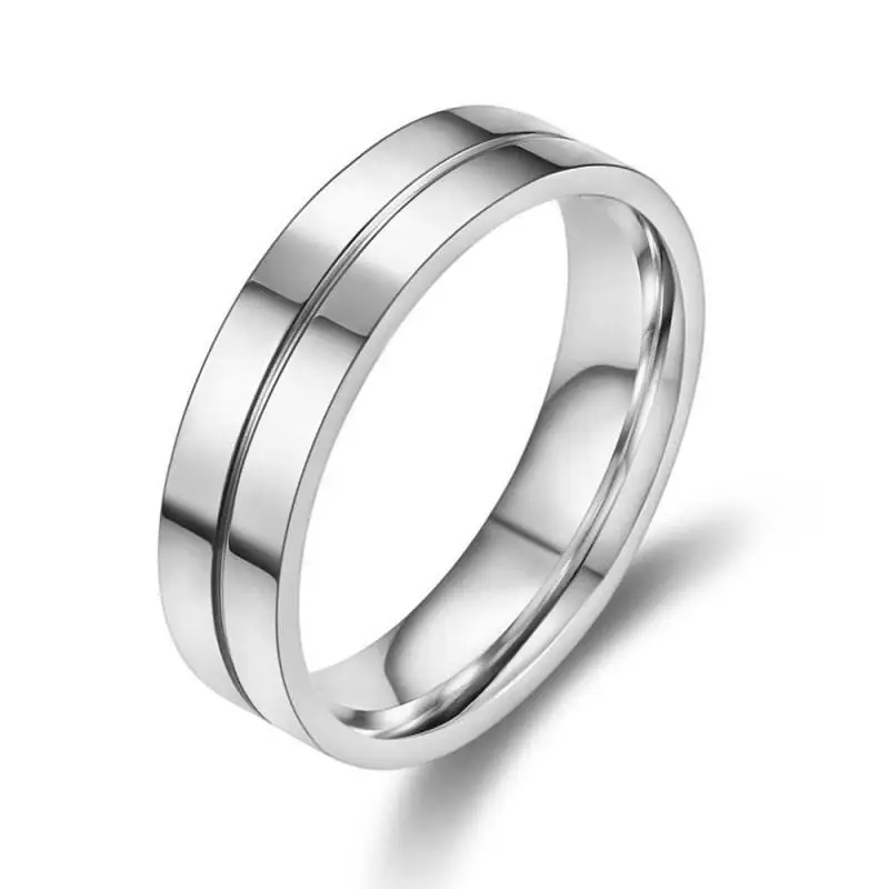 

FDLK Charming Men Stainless Steel Ring Wedding Band Ring Jewelry