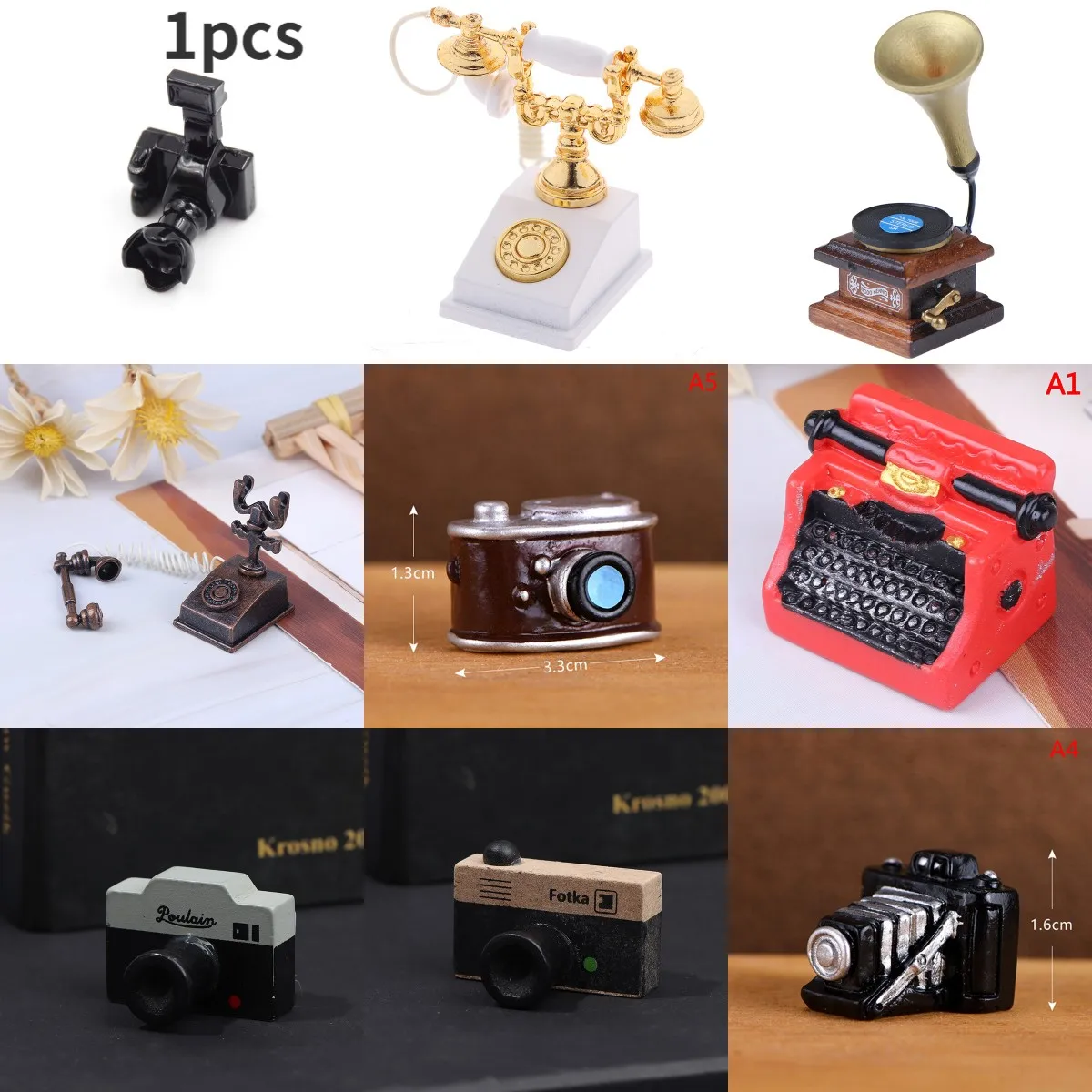 

Миниатюрный Кукольный домик 1:12, 1 шт., имитация камеры телефона, ТВ, фонограф, швейная машина, аксессуары для кукол, декоративные игрушки