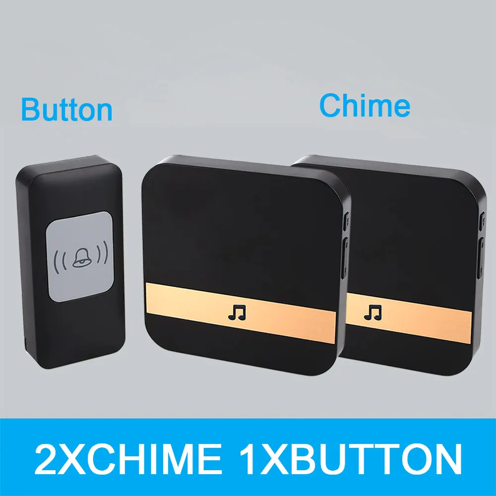 

Smart wireless doorbell one for one, one for two kits 52 bells music wireless doorbell 280 meters receiving distance