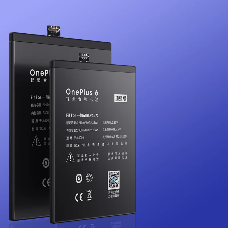 

Nohon Battery for Oneplus 6 Mobile Phone Batarya for Oneplus6 BLP657 Oneplus 5 5T 3 3T Replacement Original Bateria Batteries