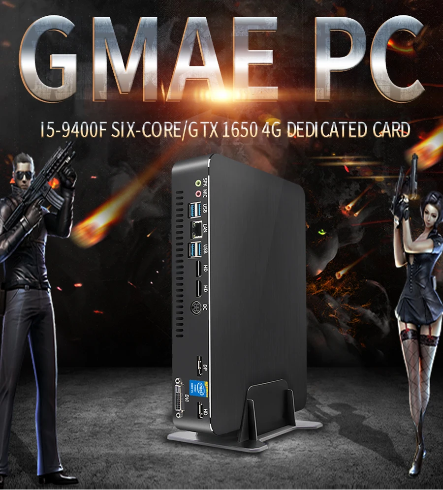 

EGLOBAL Gaming PC Intel Core I9 9900 i7 9700 32GB DDR4 GTX 1650 4GB 1TB M.2 NVME SSD Windows 10 Pro mini computer PC Gamer