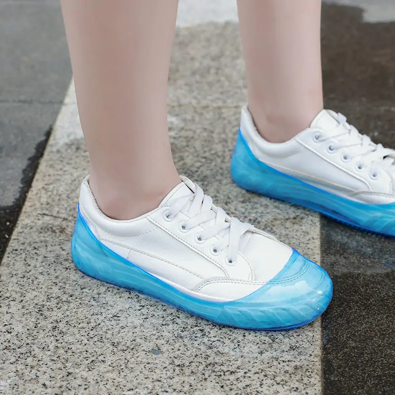 Fashion Slip On Shoes Covers Unisex Women and Men Silicone Galoshes Rain Shoe Footwear Jelly Reusable | Обувь