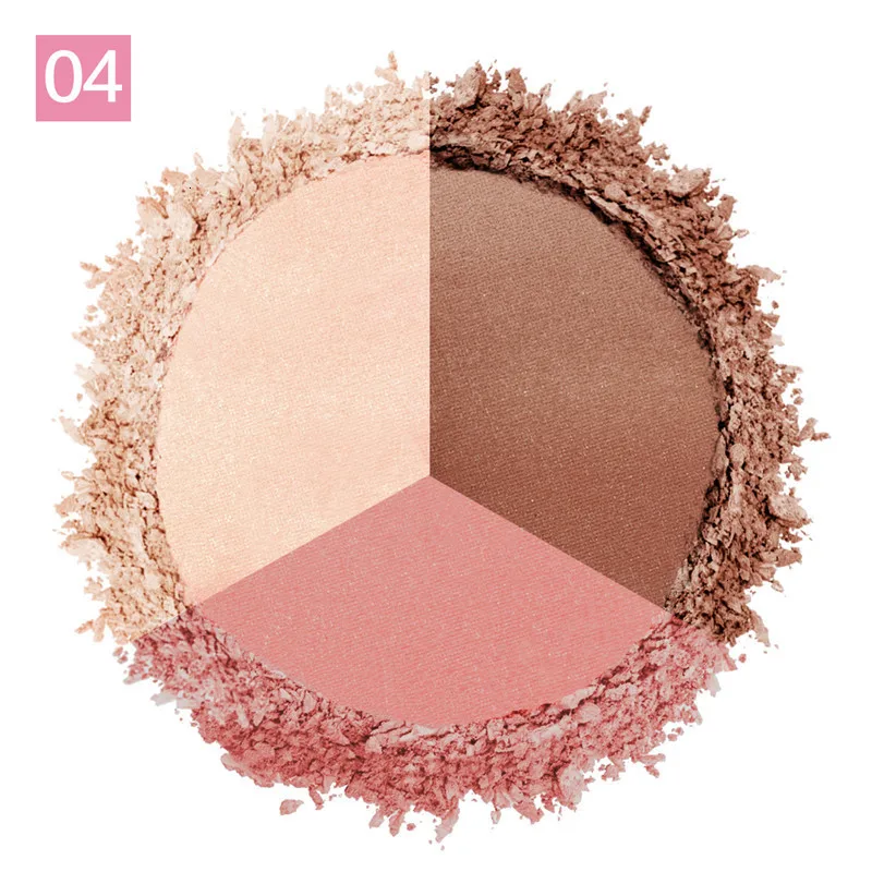 BeautyBigBang 3 цвета пудра для лица хайлайтеры Iluminador бронзатор макияж розовый коричневый Блестящий бронзер Maquillaje палитра контур