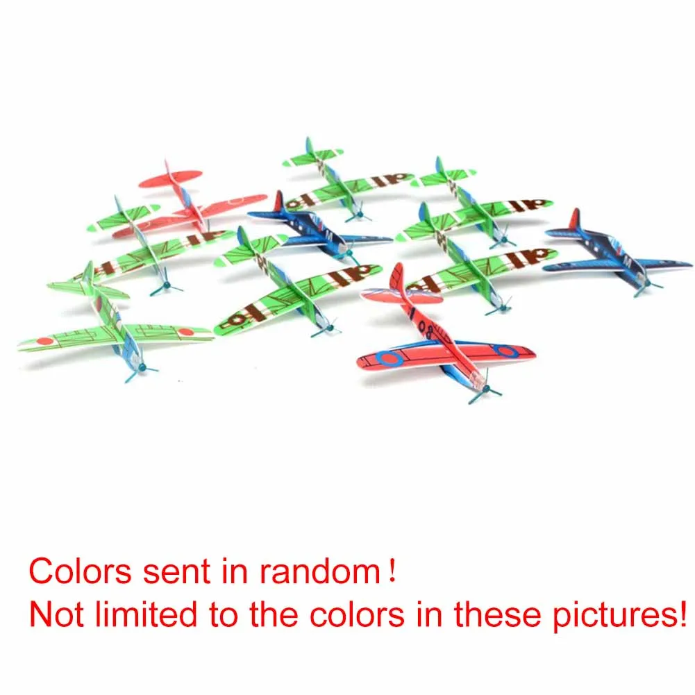 

Plastic Flying Game Random Color Gift Educational Children Toys Scientific Hand Throwing Party Airplane Model