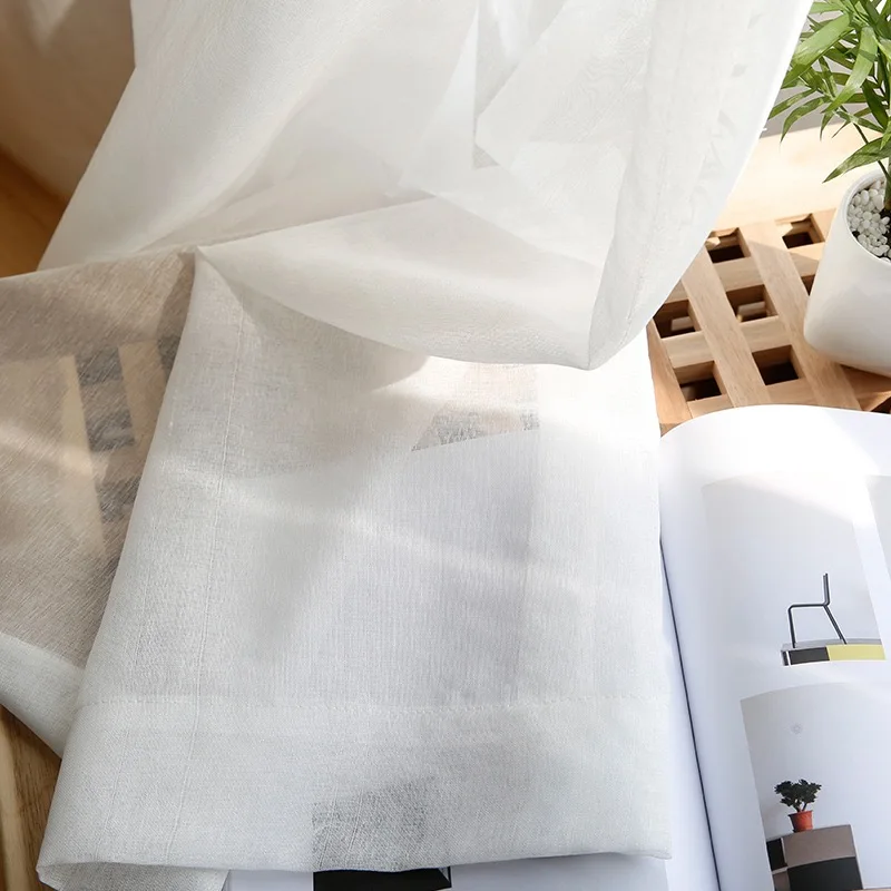 Занавески на окна для спальни гостиной прозрачная вуаль тюлевые шторы украшение